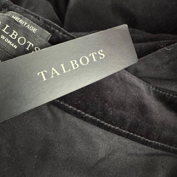 Talbots Heritage Velvet Pants Size 22W Black Cotton Polyester NWT PT-2464 - Picture 8 of 10
